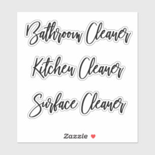 Etiketten op flesjes voor huishoudelijk gebruik sticker