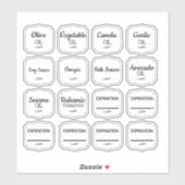 Etiketten op oliefles sticker (Vel)