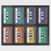 Etiketten personaliseren Mixtape Cadeaupapier (Vlak)