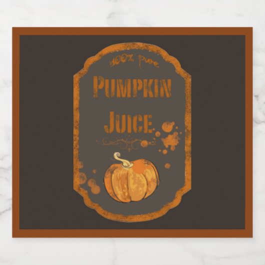 Etiketten pompoensap bier (Enkel label)