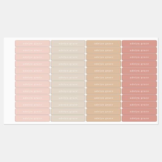 Etiketten van de naam Boho Pink Girl Labels (Vel)