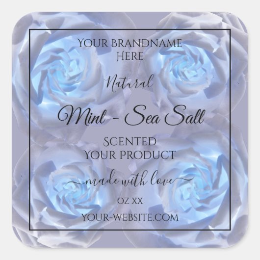 Etiketten van Florence - Lichtblauw Roos (Voorkant)