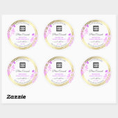 Etiketten van Florence met Logo White Paars Gold (Vel)