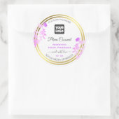 Etiketten van Florence met Logo White Paars Gold (Tas)