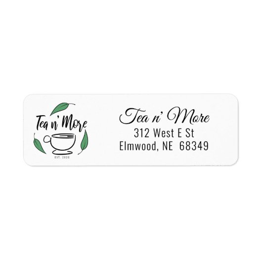 Etiketten van het Adres van de Aangepaste Logo toe (Voorkant)