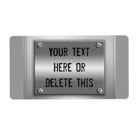 Etiketten van metaal op de douaneplaat (Voorkant)