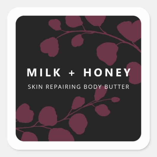 Etiketten van Paars en bladleder uit botanische zi (Voorkant)