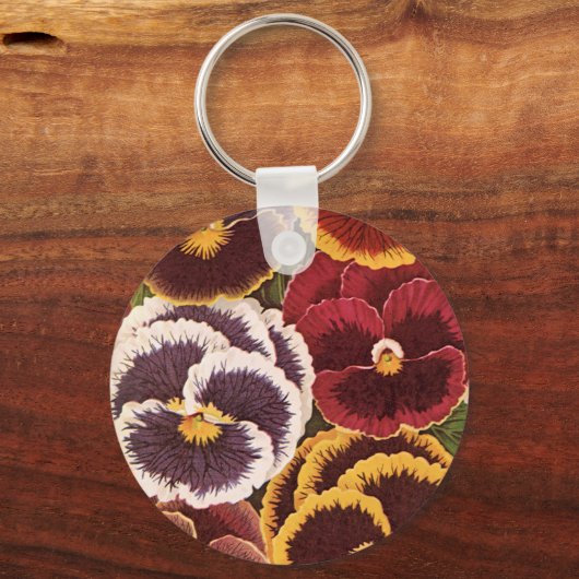 etiketten van zaadverpakkingen, tuinpootbloemen sleutelhanger (Achterkant)