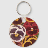 etiketten van zaadverpakkingen, tuinpootbloemen sleutelhanger (Achterkant)