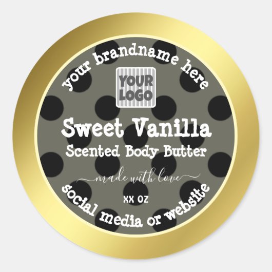 Etiketten voor aangepaste Logo-productverpakking G (Voorkant)