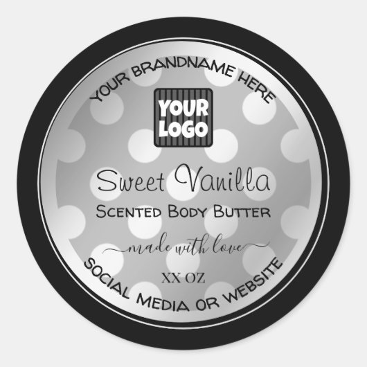 Etiketten voor aangepaste Logo-productverpakking S (Voorkant)