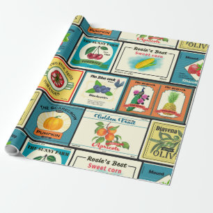 Etiketten voor blik cadeaupapier