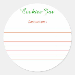 Etiketten voor "Cookies Jar"-instructies