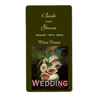 Etiketten voor  florale bruiloft