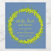 Etiketten voor geelbloem voor waterverf (Enkel label)