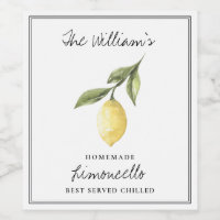 Etiketten voor gepersonaliseerde Homemade Limoncel