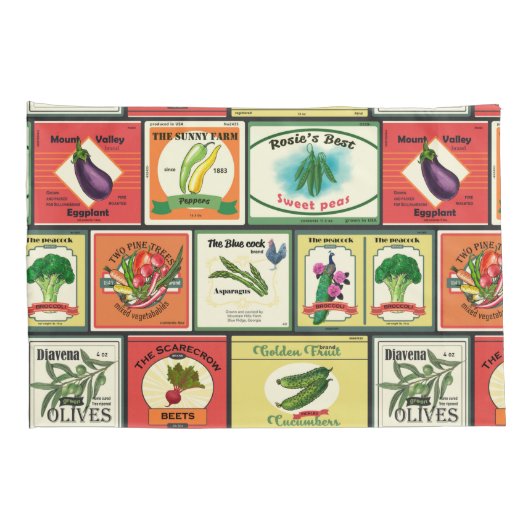 Etiketten voor groenten en fruit kussensloop (Achterkant-Rechts)