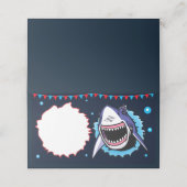 Etiketten voor haaienvoer Shark Place cards (Buitenkant ongevouwen)