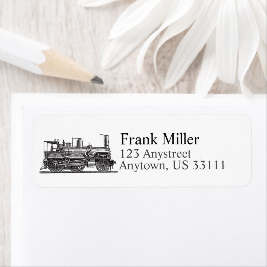 Etiketten voor het retouradres van de  treinmotor (Insitu)