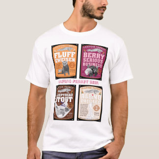 Etiketten voor lekkend ferret-bier t-shirt