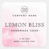 Etiketten voor roze waterverf (Voorkant)