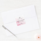 Etiketten voor roze waterverf (Envelop)