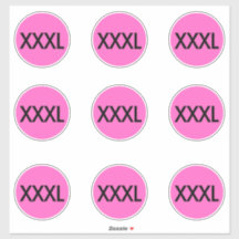 Etiketten voor Stickers met kledinggrootte