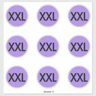 Etiketten voor Stickers met kledinggrootte