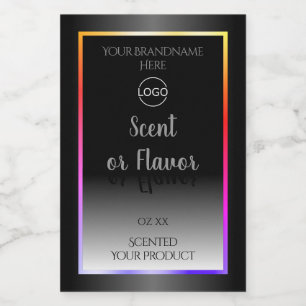 Etiketten voor zwart en wit product Kleurrijk Lijs