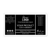 Etiketten voor zwarte en witte homemade (Voorkant)