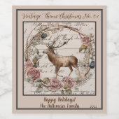 Etiketten wijnset van 6  thema Kerstmis 04 (Enkel label)