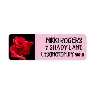 ETIKETTERING ROSE RETURN ADRES ETIKET