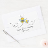 Etikettering van honingbijen Apiary imker Logo Rechthoekige Sticker (Envelop)