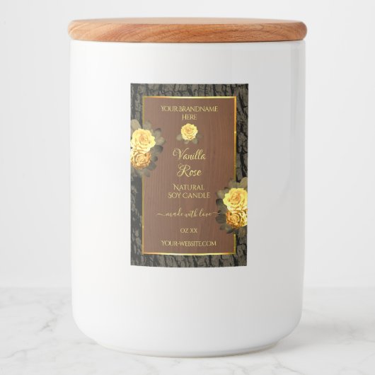 Etikettering van producten van de bloementeelt voedselcontainer etiket (Voorkant)