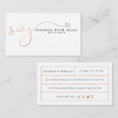 Étincelle avec des cartes de visite de gelée (Devant / Derrière)