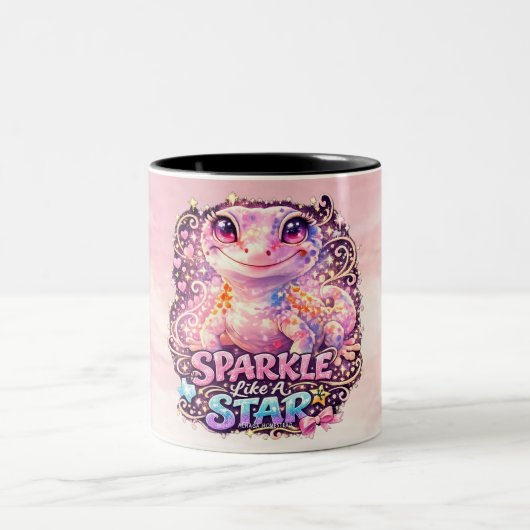 ÉTINCELLE COMME UNE ÉTOILE - Mug bicolore Gecko (Centre)