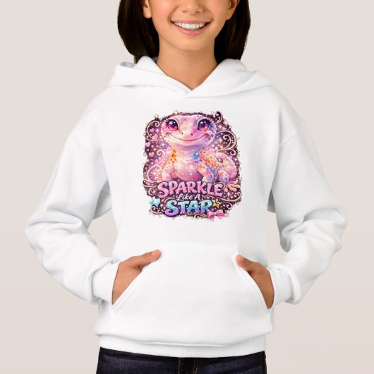 ÉTINCELLE COMME UNE ÉTOILE - Sweat à capuche Gecko (Devant)