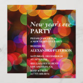 Étincelle Confetti Colorful invitation du Nouvel A (Devant / Derrière)