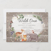 Étincelle forestière Première Invitation d'anniver (Devant)