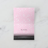Étincelle rose et carte de remerciements noir de (Intérieur)