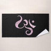 Étincelle rose Om (Serviette de bain)