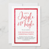 Étincelle rouge et blanche | Invitation à la fête (Devant)