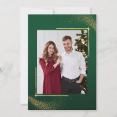 Étincelle verte faire-part de mariage de Noël (Dos)