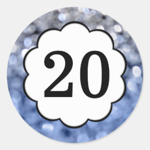 Étincelles - Sticker rond Numéro 20