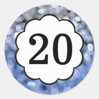 Étincelles - Sticker rond Numéro 20