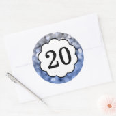 Étincelles - Sticker rond Numéro 20 (Enveloppe)