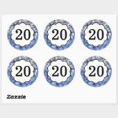 Étincelles - Sticker rond Numéro 20 (Feuille)