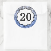 Étincelles - Sticker rond Numéro 20 (Sac)