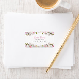 Etiqueta de dirección - Floral Etiket