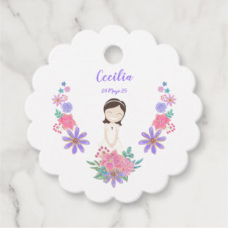 Etiqueta flor Primera Comunión CECILIA Bedankjes Labels